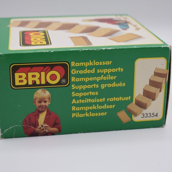 Brio Railway 33354 Wooden 60 Pieces Graded Supports Vintage Track Risers Thomas - Picture 3 of 7